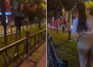 Türk bayrağı yakmaya çalışan şahıs kaçtı trk-bayra-yakmaya-alan-ahs-kat