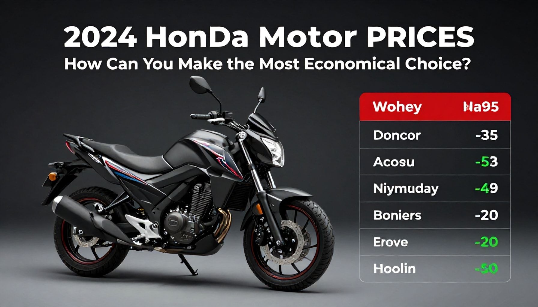 2024 Honda Motor Fiyatları: Nasıl En Ekonomik Seçimi Yapabilirsiniz?*