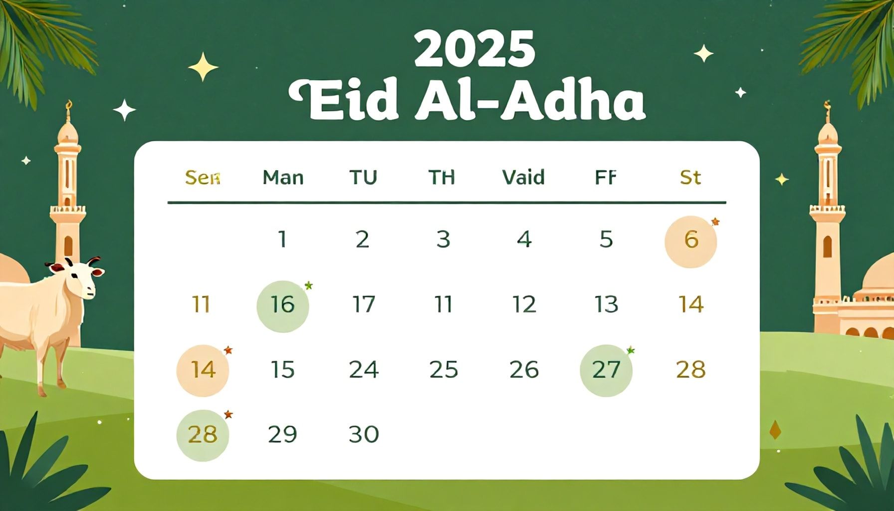 2025 Kurban Bayramı Tarihleri: Resmi Takvim ve Uygulama Kılavuzu*