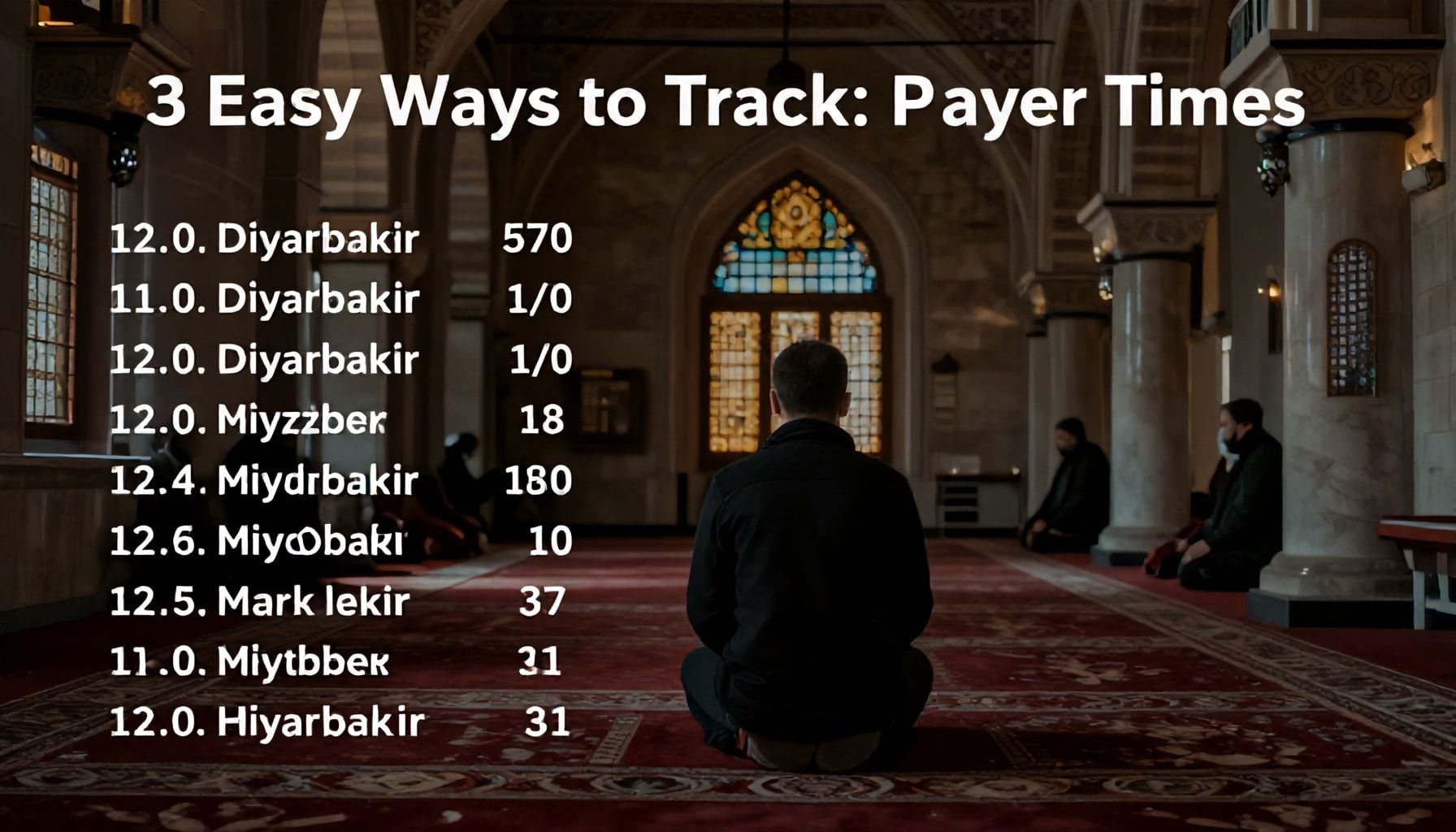 3 En Kolay Yöntemle Diyarbakır Ezan Vakitlerini Takip Edin*