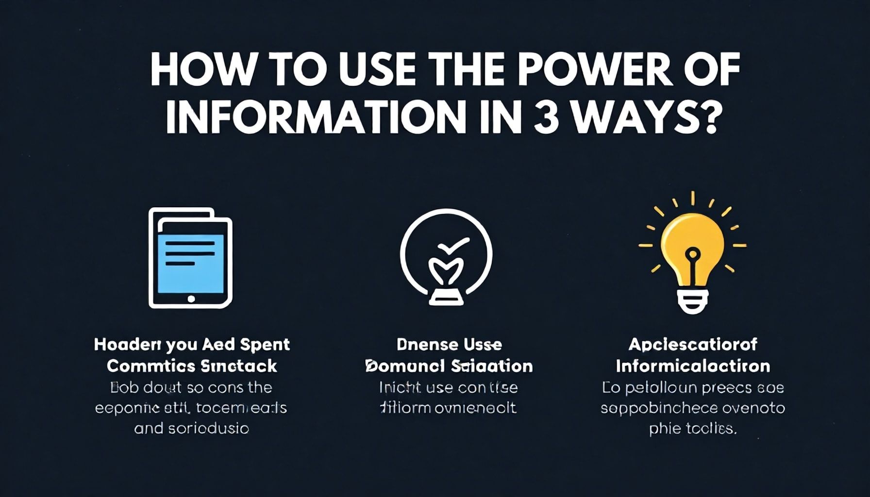 3 Yöntemle Bilgi Kuvvetini Nasıl Kullanır?*