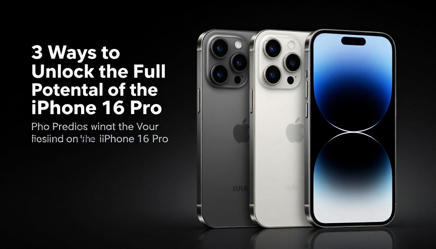 3 Yöntemle iPhone 16 Pro’nun Tam Potansiyelini Kullanın*