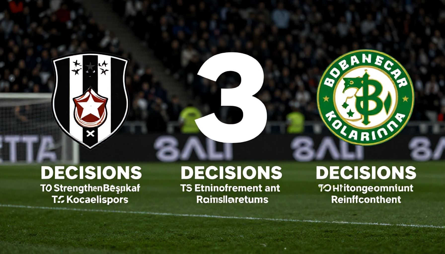 3 Zorlu Karar ile Beşiktaş ve Kocaelispor'un Güçlendirme ve Oyun Stratejilerini Geliştirme Yolu*