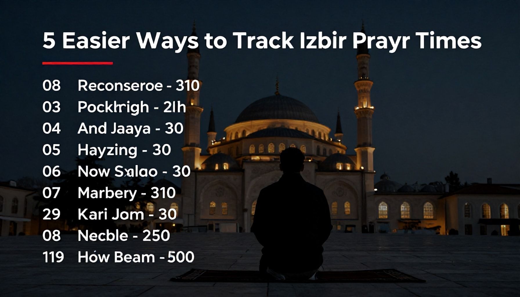 5 Hatta Daha Kolay İzmir Namaz Vakitlerini Takip Etme Yöntemi*