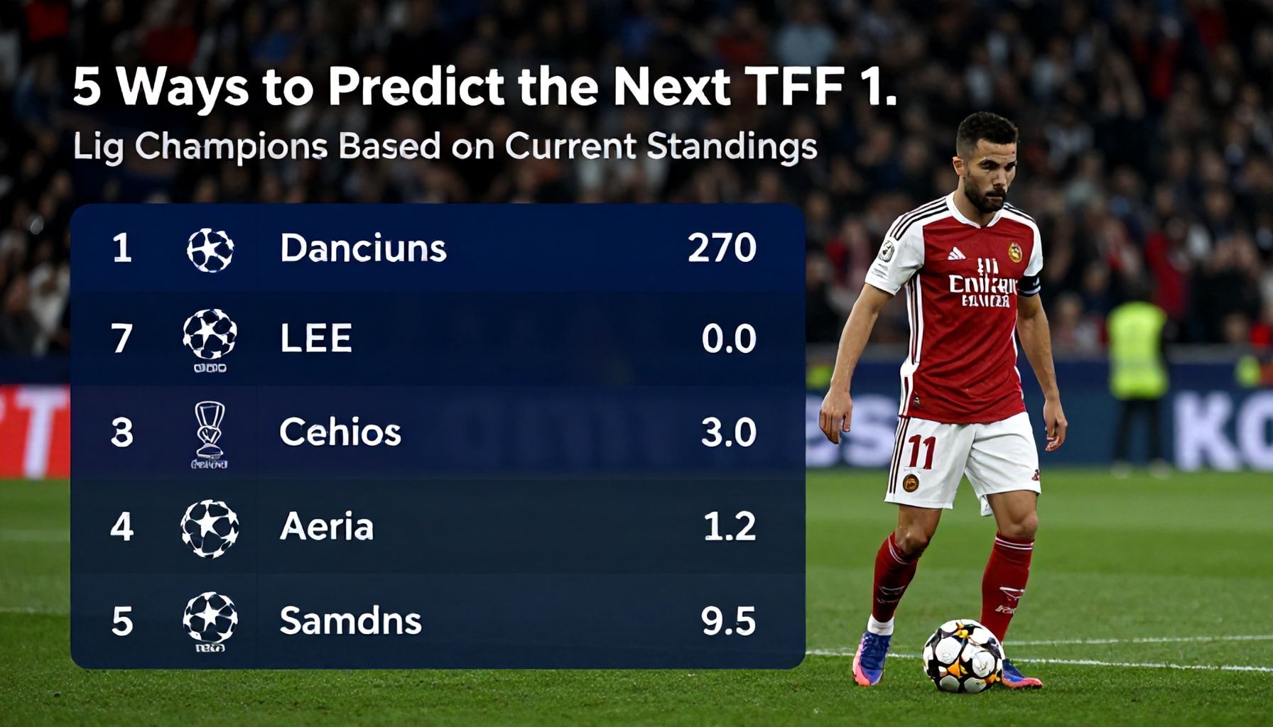 5 Ways to Predict the Next TFF 1. Lig Champions Based on Current Standings*