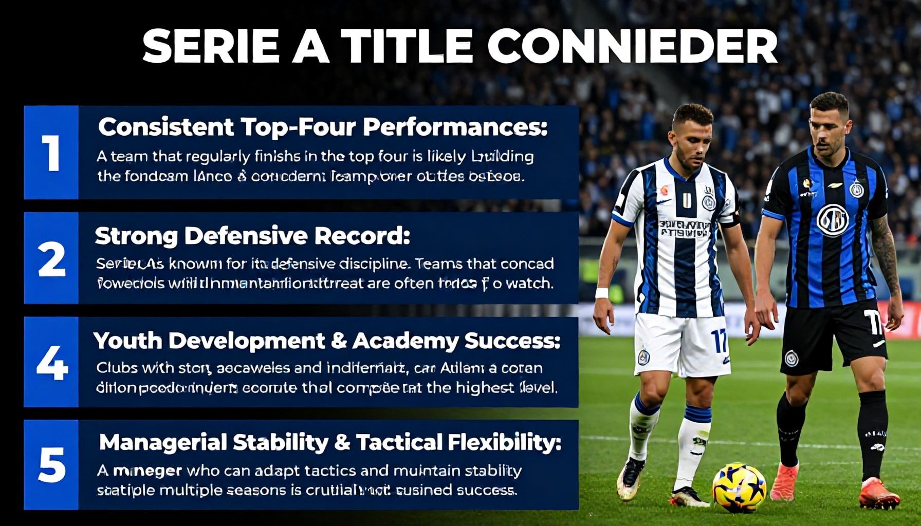 5 Ways to Spot the Next Serie A Title Contender*