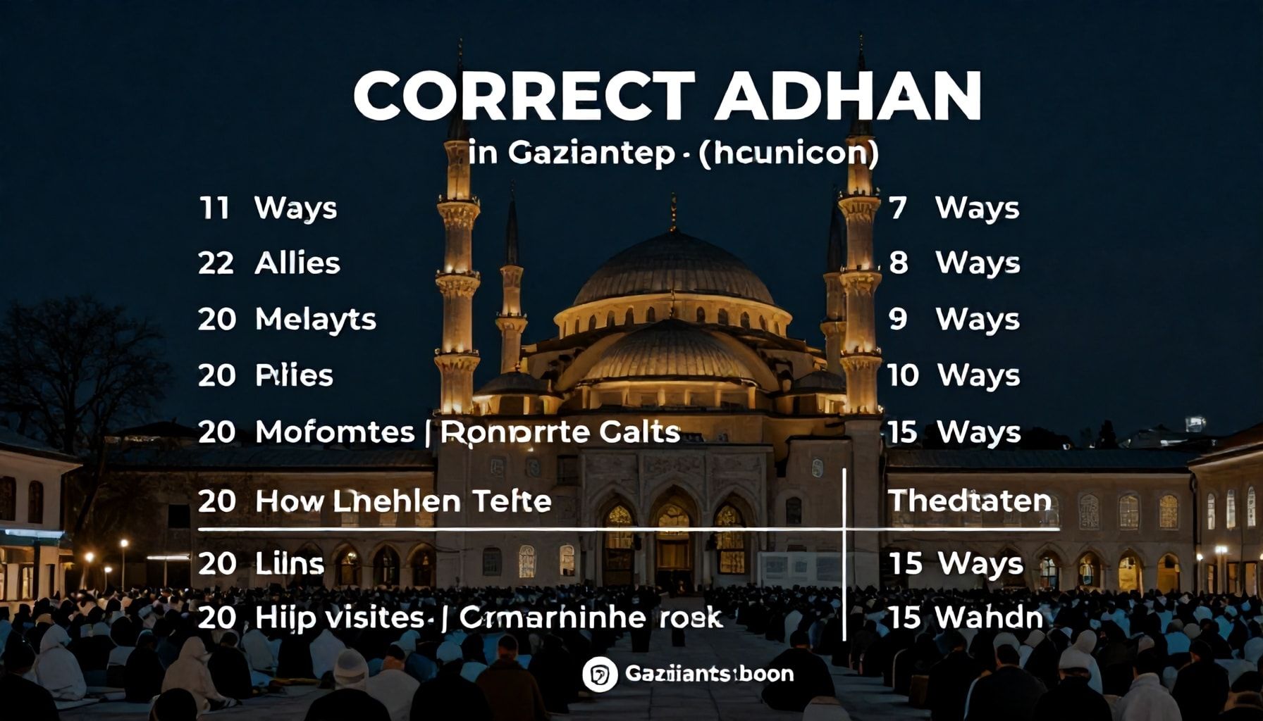 5 Yolu ile Gaziantep Ezan Saatlerini Doğru Takip Edin*