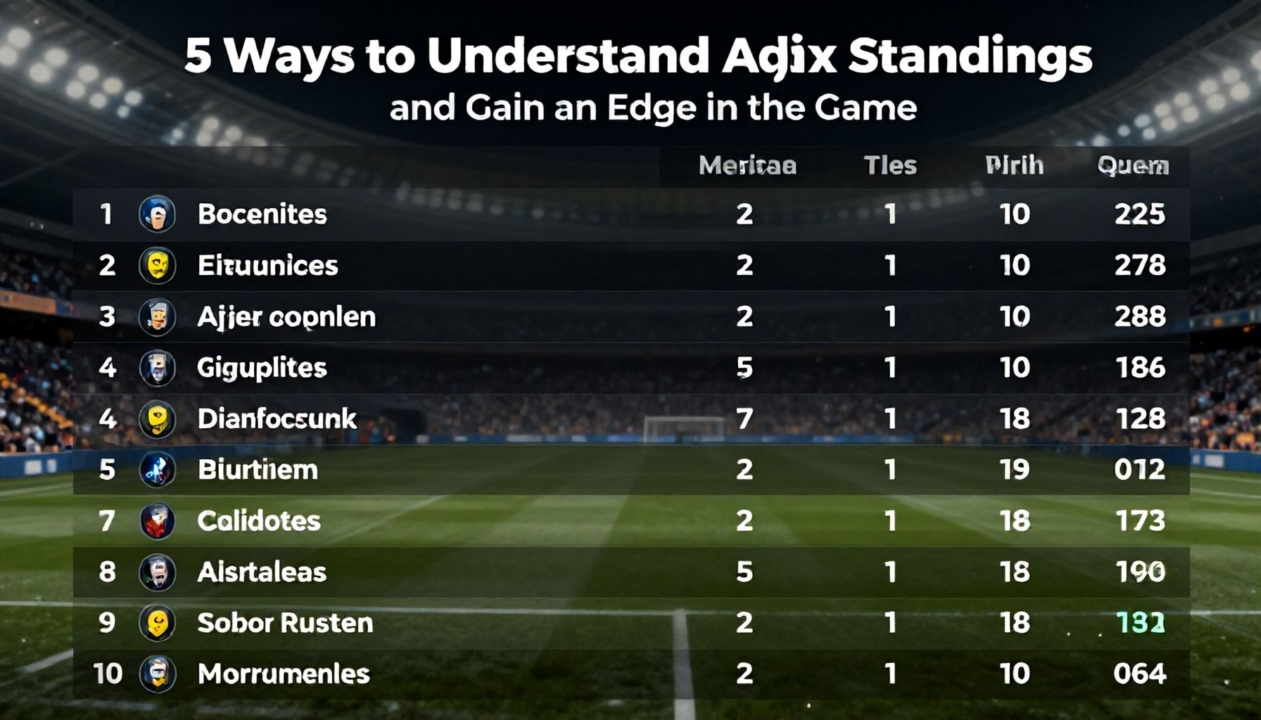 5 Yöntemle Ajax Puan Durumlarını Anlamak ve Oyun İçinde Üstünlük Kazanmak*