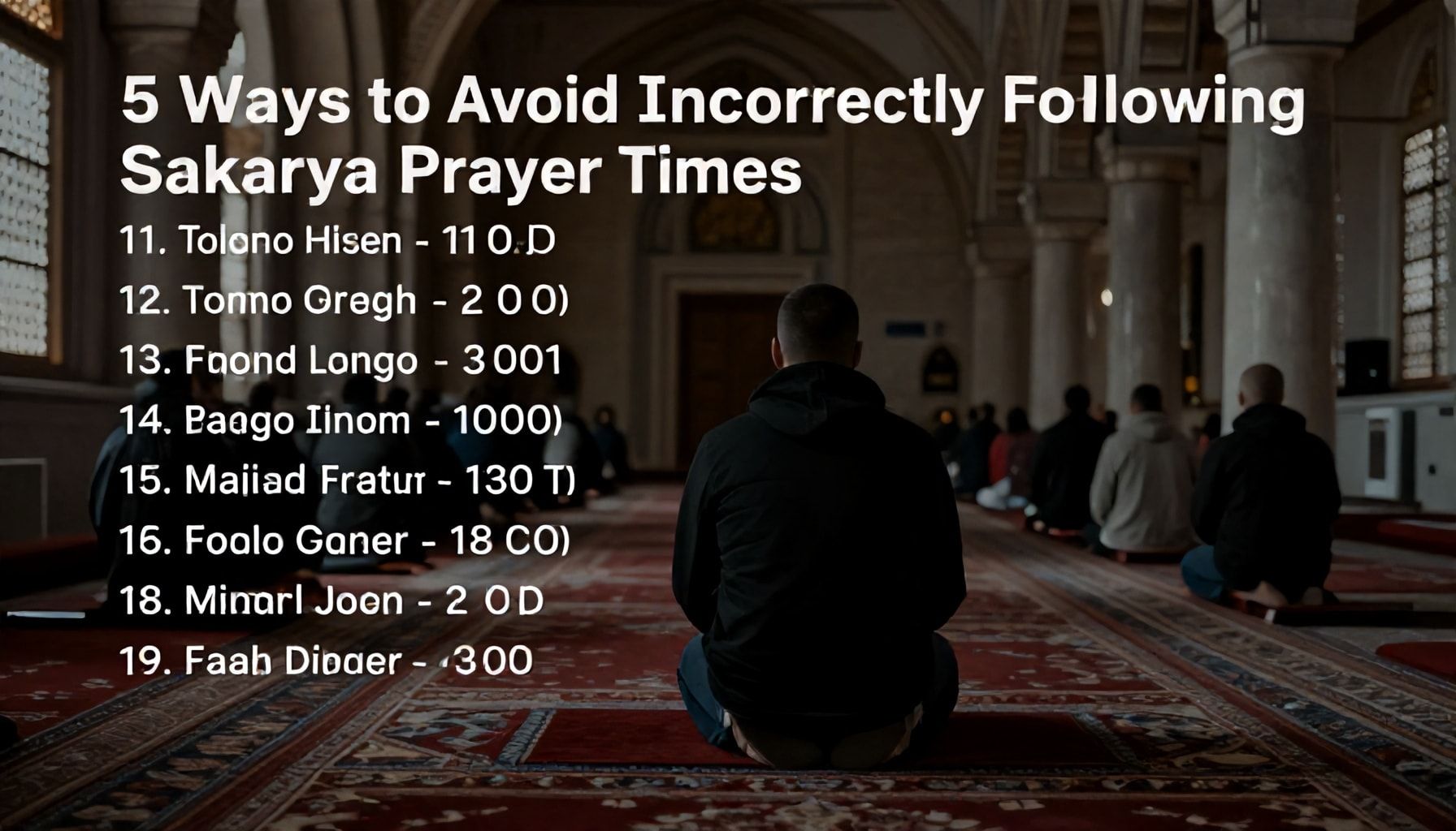 5 Yöntemle Sakarya Namaz Vakitlerini Hatalı Takipten Kurtulun*