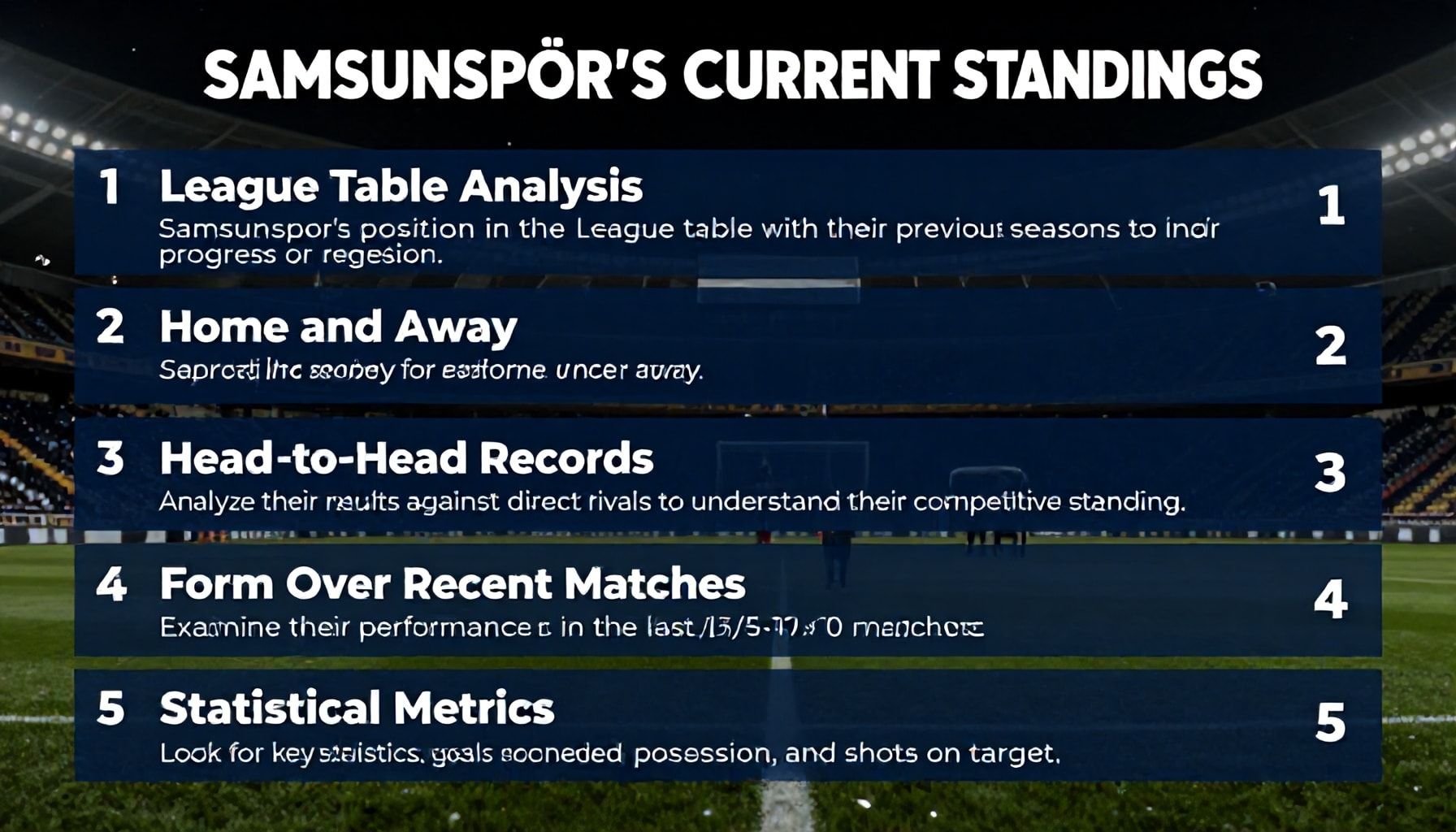 5 Yöntemle Samsunspor'un Puan Durumlarını Doğru Şekilde Değerlendirin*