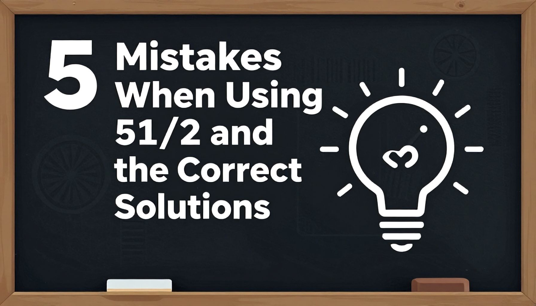 51/2-a Kullanımında 5 Hatalı Yöntem ve Doğru Çözümler*