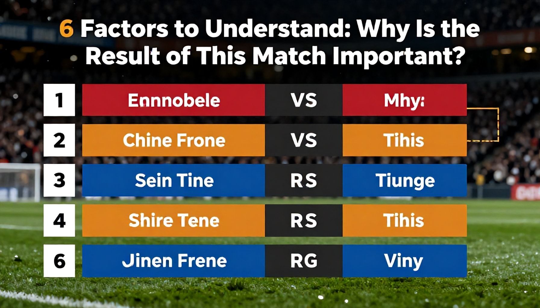 6 Faktörle Anlamak: Bu Maçın Sonucu Neden Önemli?*
