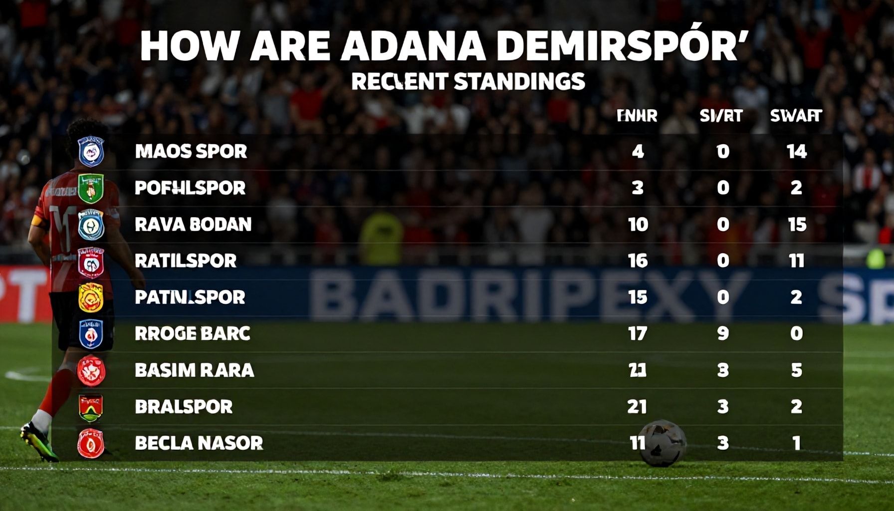 Adana Demirspor'un Son Maçları Nasıl Lig Sıralamasına Etki Ediyor?"*