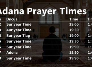 Adana Namaz Vakitleri: Günlük Vakitlerinizi Hızlı ve Güvenle Kontrol Edin