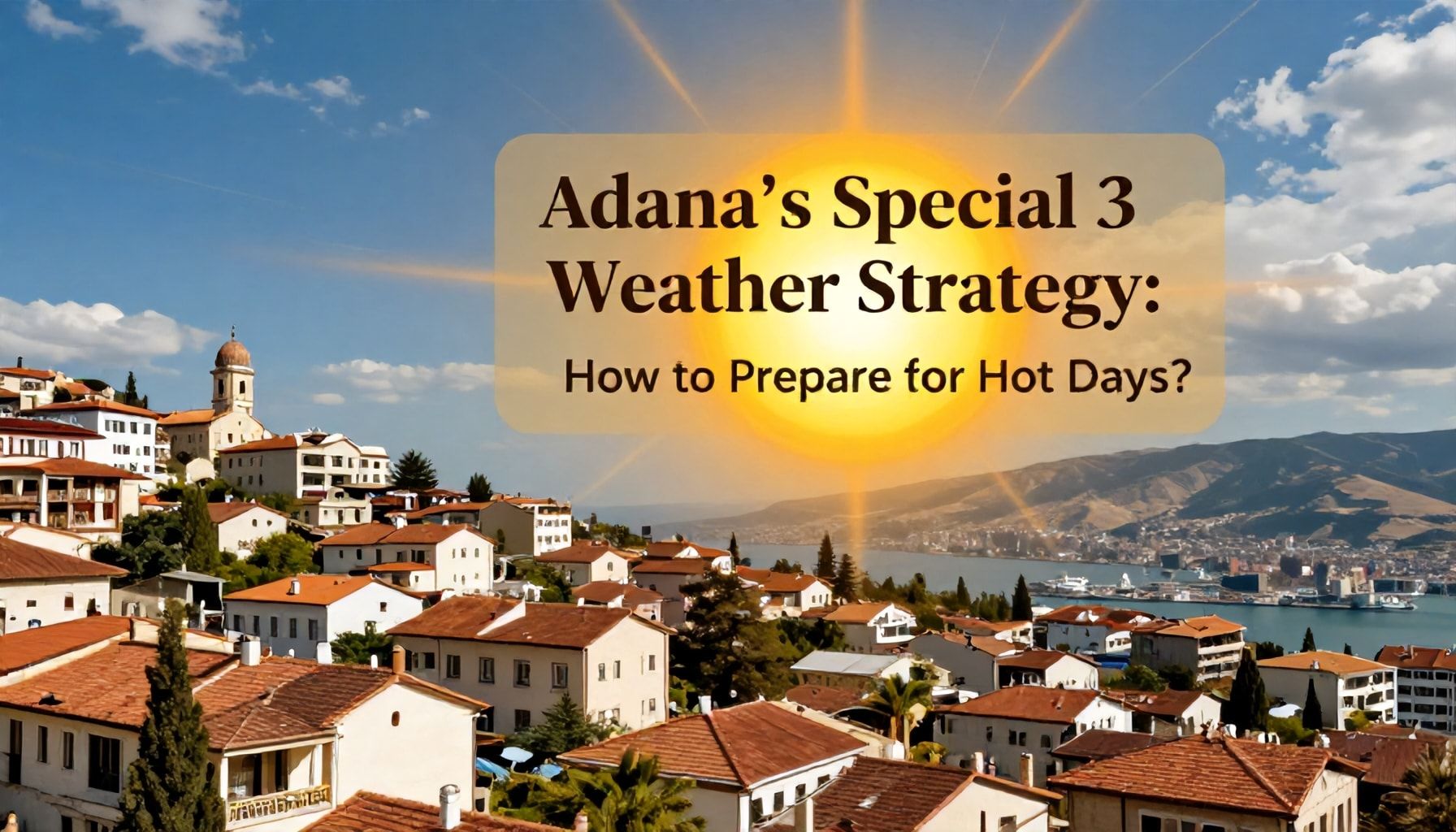 Adana'ya Özel 3 Hava Durumu Stratejisi: Sıcak Günlerde Nasıl Hazırlanırsın?