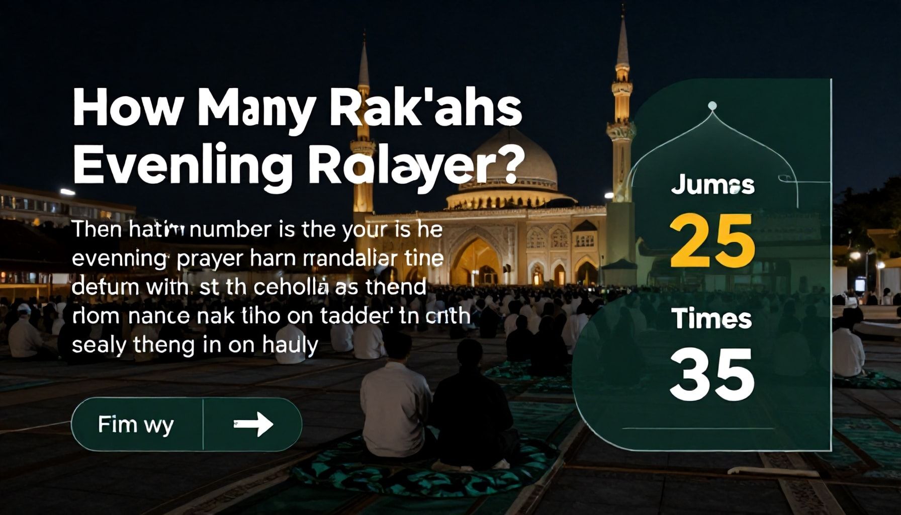 Akşam Namazı Kaç Rekat? Doğru Sayısı ve Vakti*