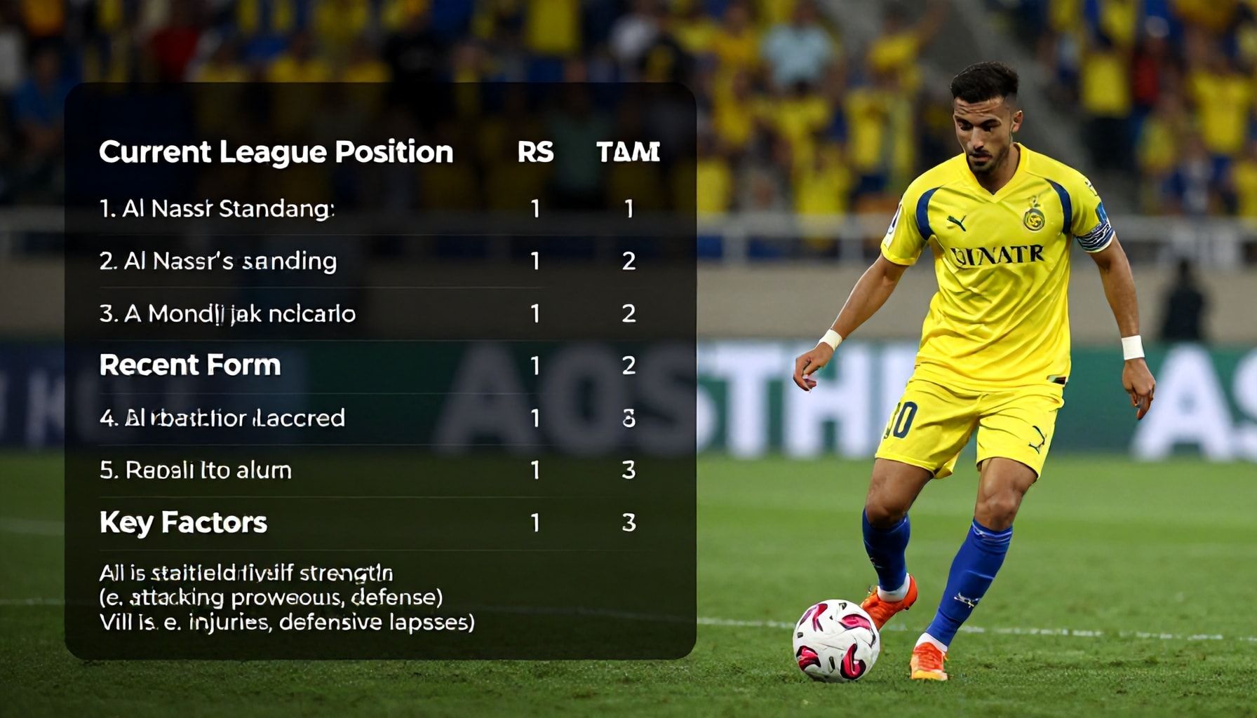 Al Nassr'ın Ligdeki Konumunu Anlamak İçin 3 Ana Nokta*