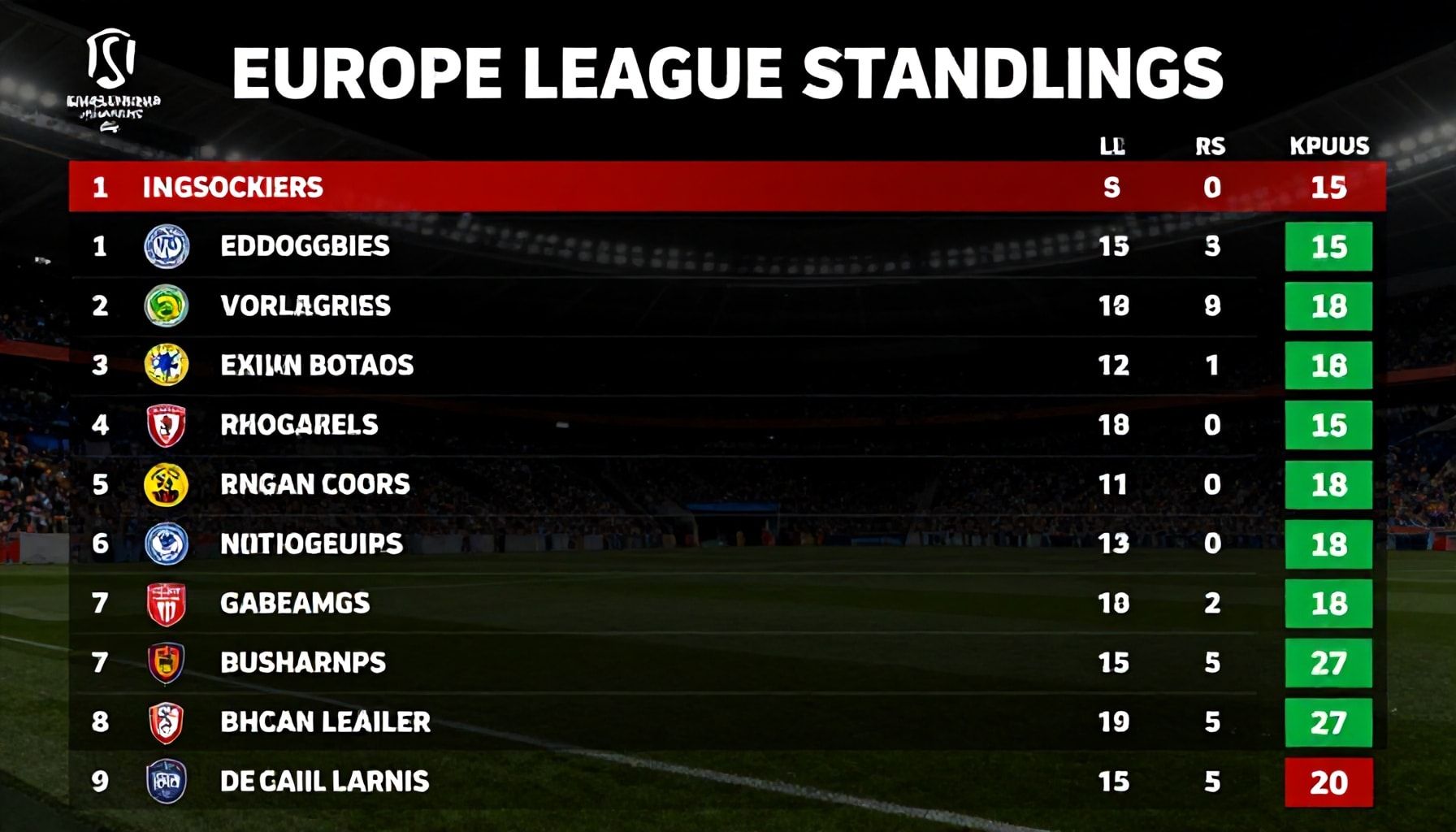Avrupa Ligi Puan Durumları: Takımların Şampiyonluk Yolunda En Güncel Durum*