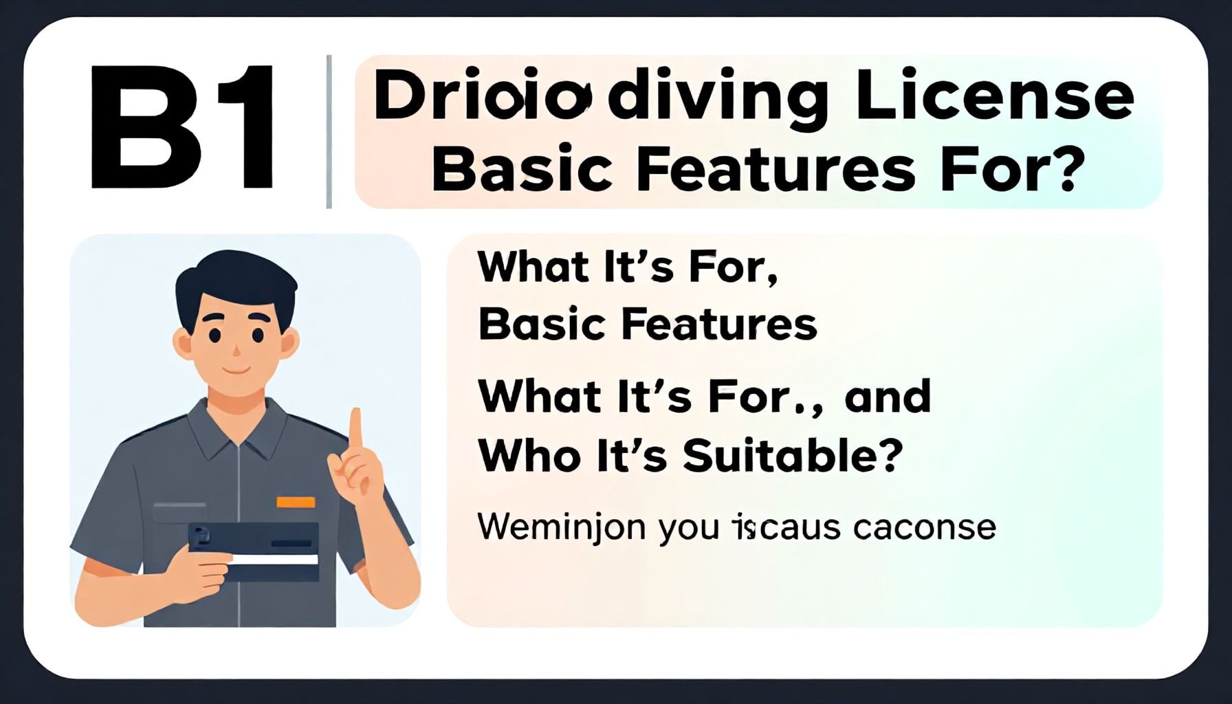 B1 Ehliyet Nedir? Avantajları ve Nasıl Alınır? 2 B1 Ehliyetin Temel Özellikleri: Ne İşe Yarar ve Kimler İçin Uygundur?*