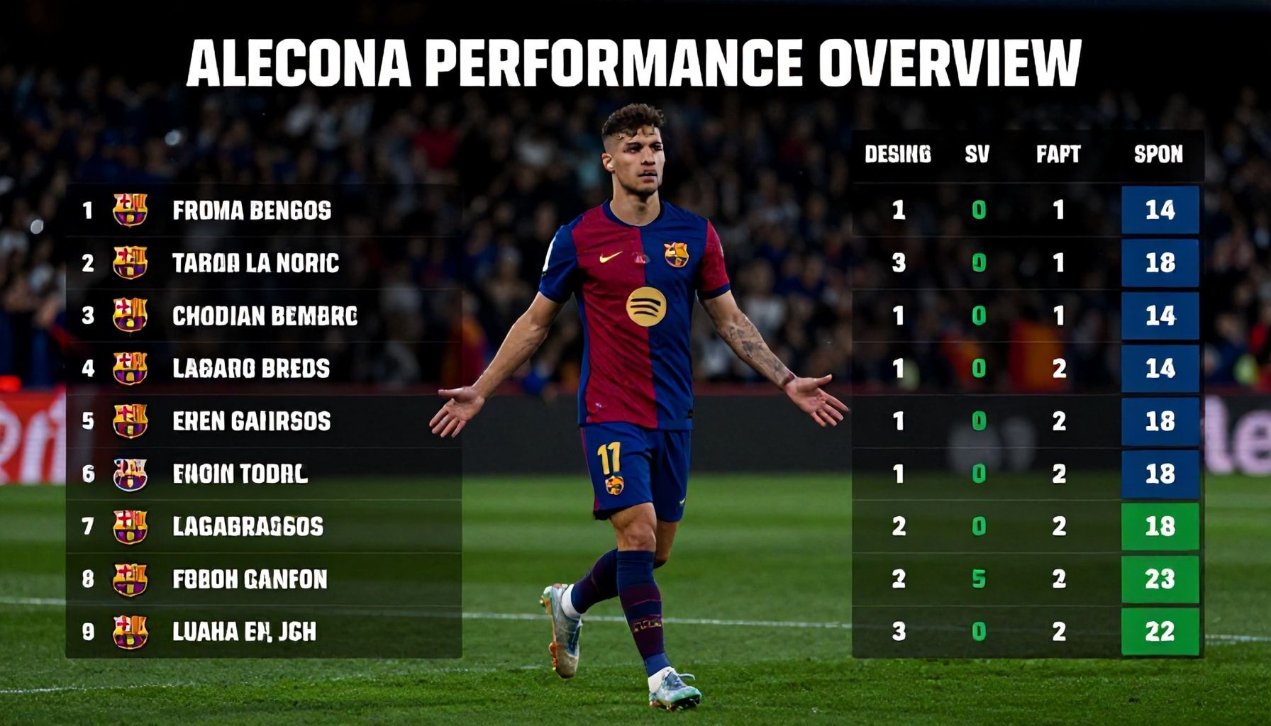 Barcelona Puan Durumları: Takımın Performansını ve Lig Sıralamasında Yeri Analiz Edin*