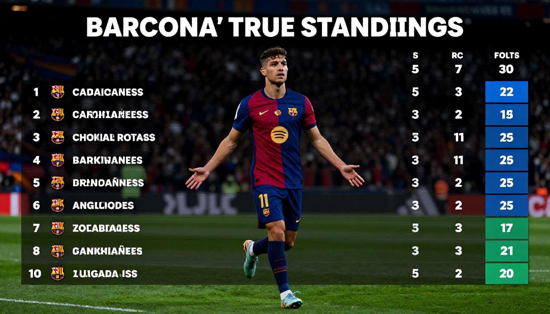 Barcelona'nın Puan Durumunun Gerçek Durumu: İstatistikler ve Gerçekler*