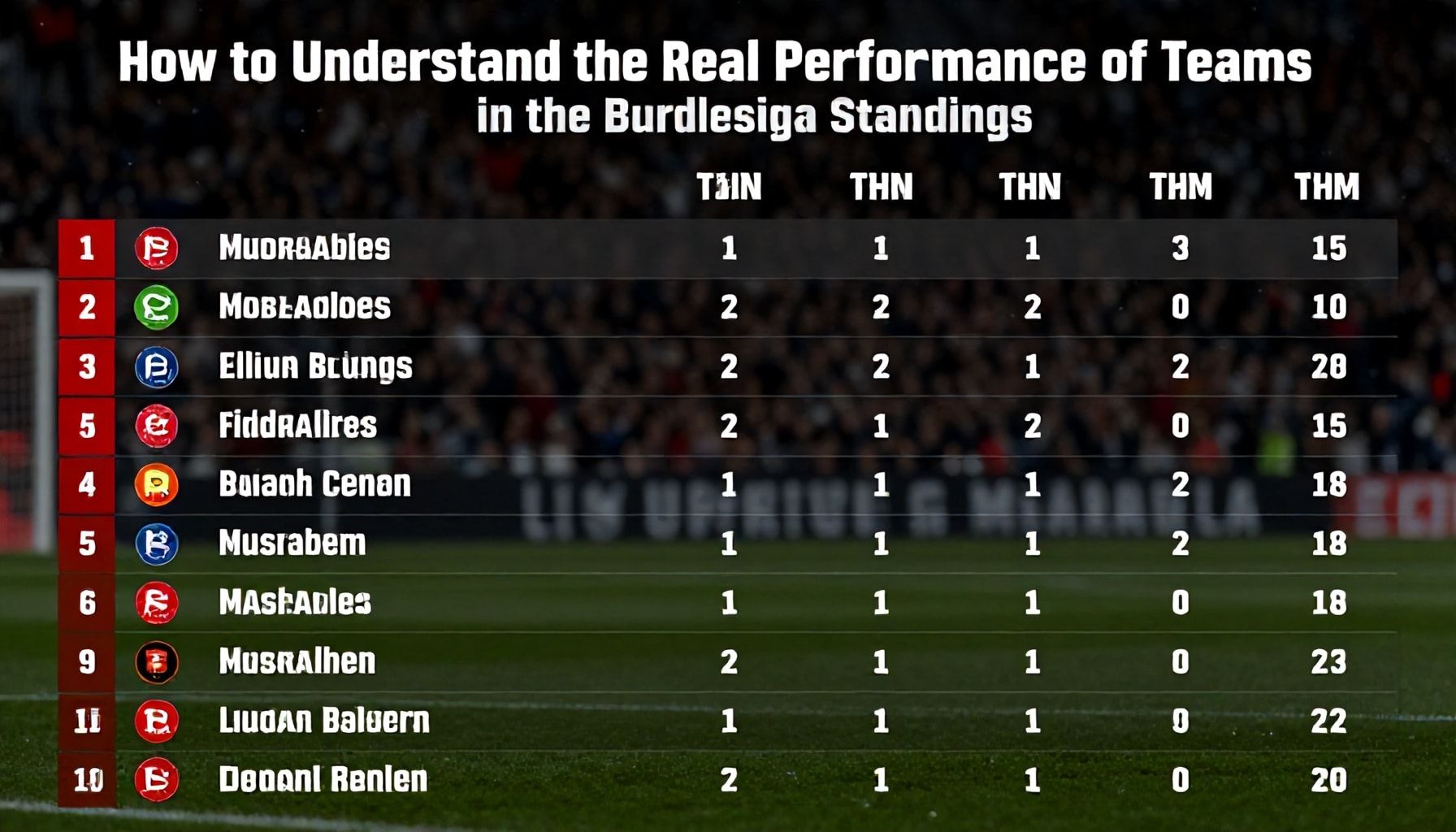 Bundesliga Puan Durumları: Takımların Gerçek Performansını Nasıl Anlarız?*