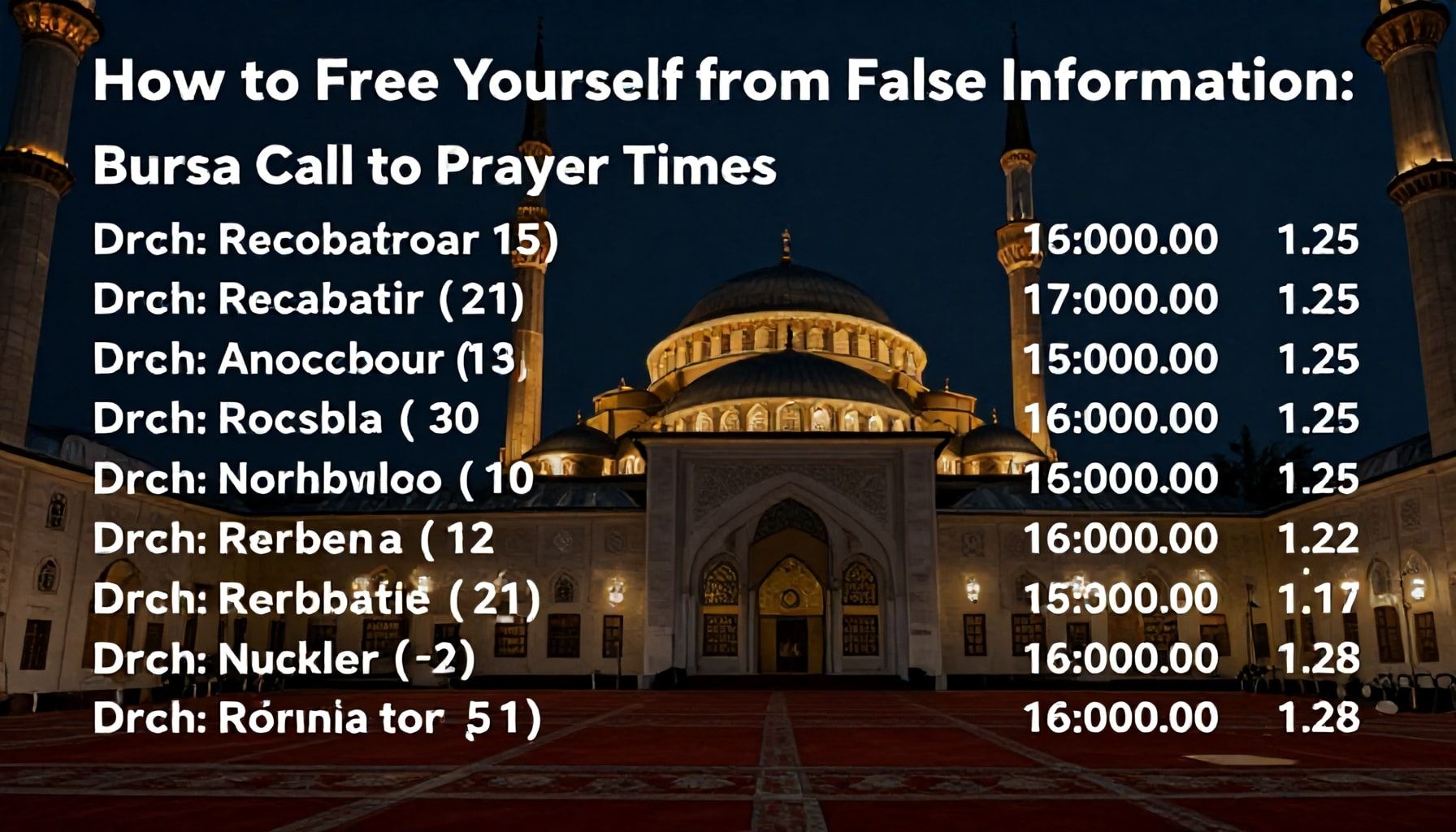 Bursa Ezan Vakti Gerçekleri: Yanlış Bilgilerden Nasıl Kurtulursunuz?*