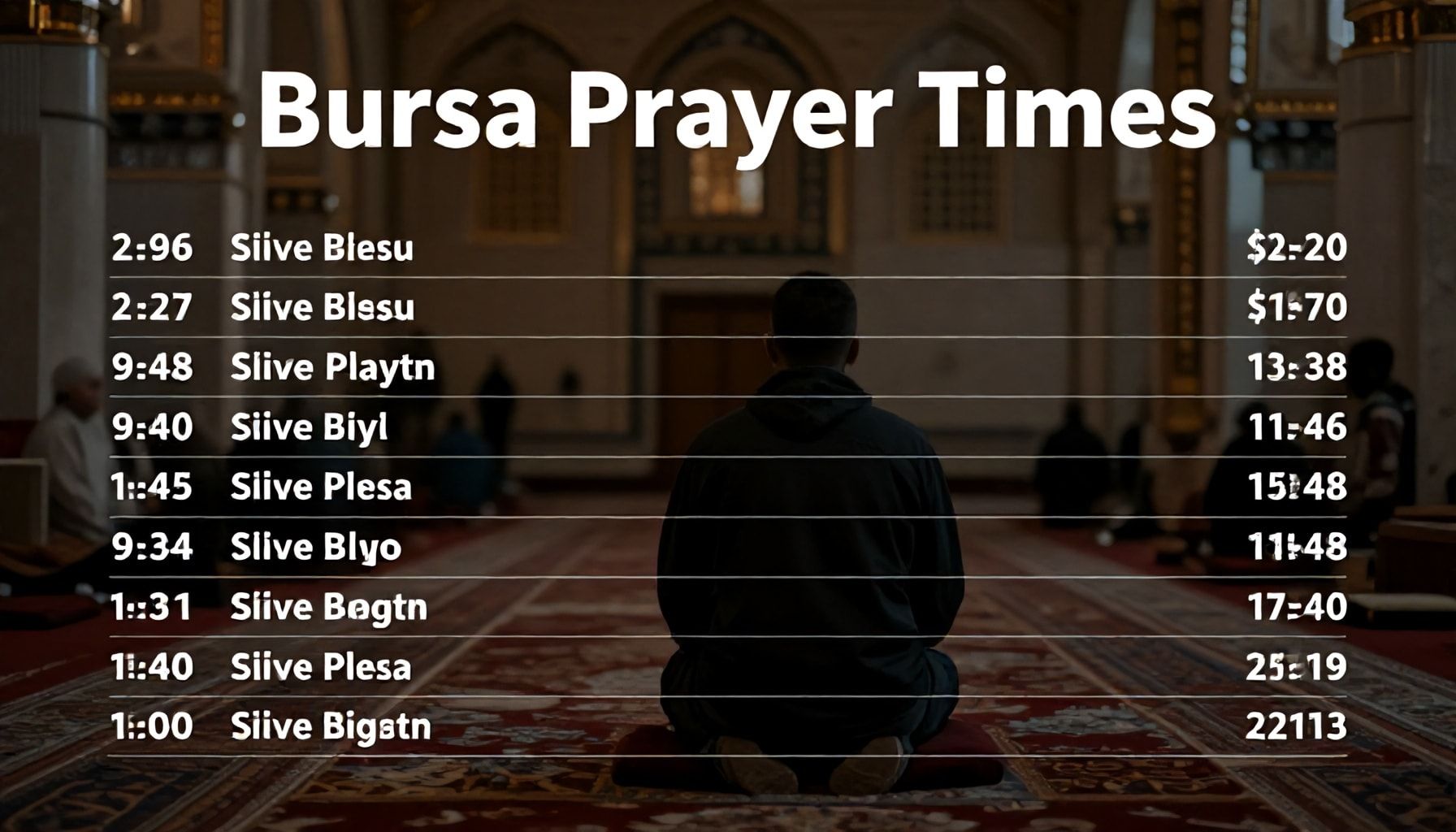 Bursa Ezan Vakti: Günlük Namaz Vakitlerini Hızlı ve Doğru Öğrenin*