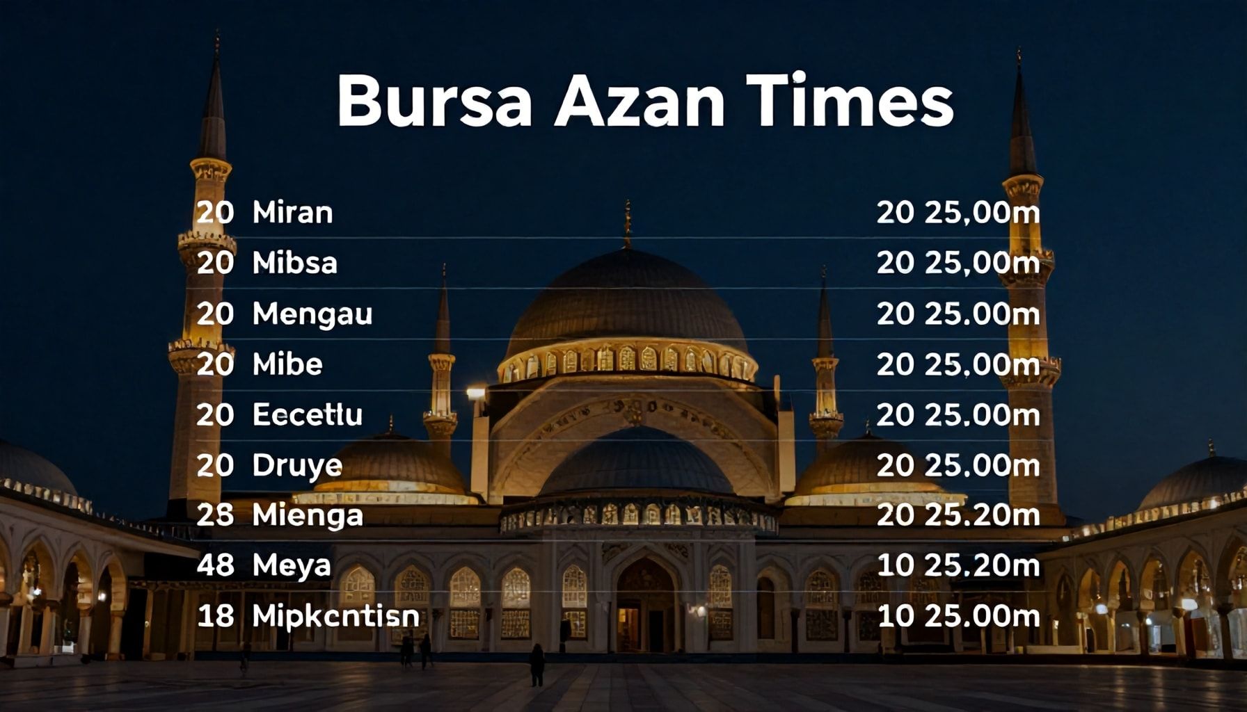 Bursa Ezan Vakti Takip Etmeyi 3 Adımda Başlatın*