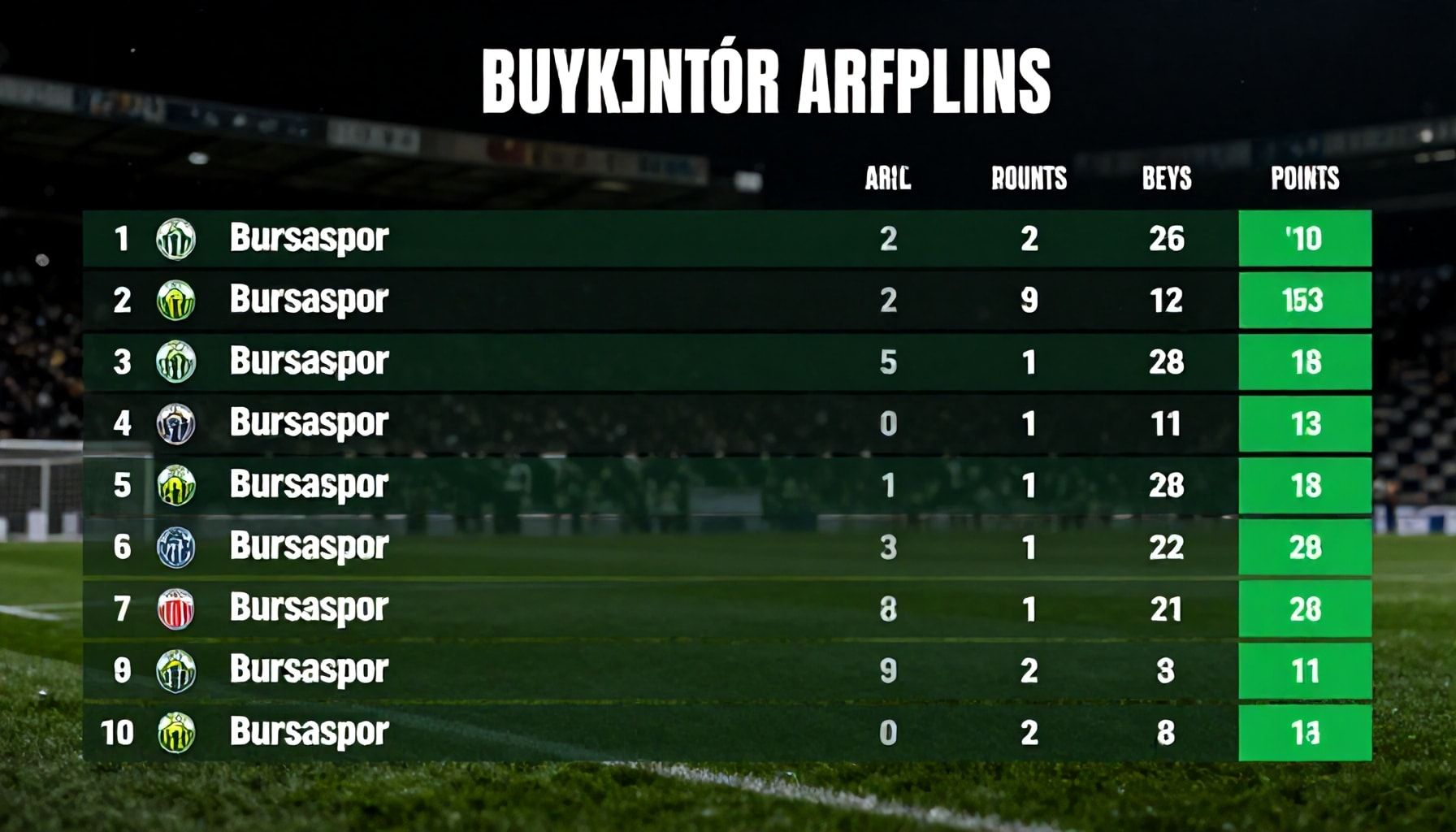 Bursaspor'un Puan Durumu Analizi: 5 Anahtar Nokta*