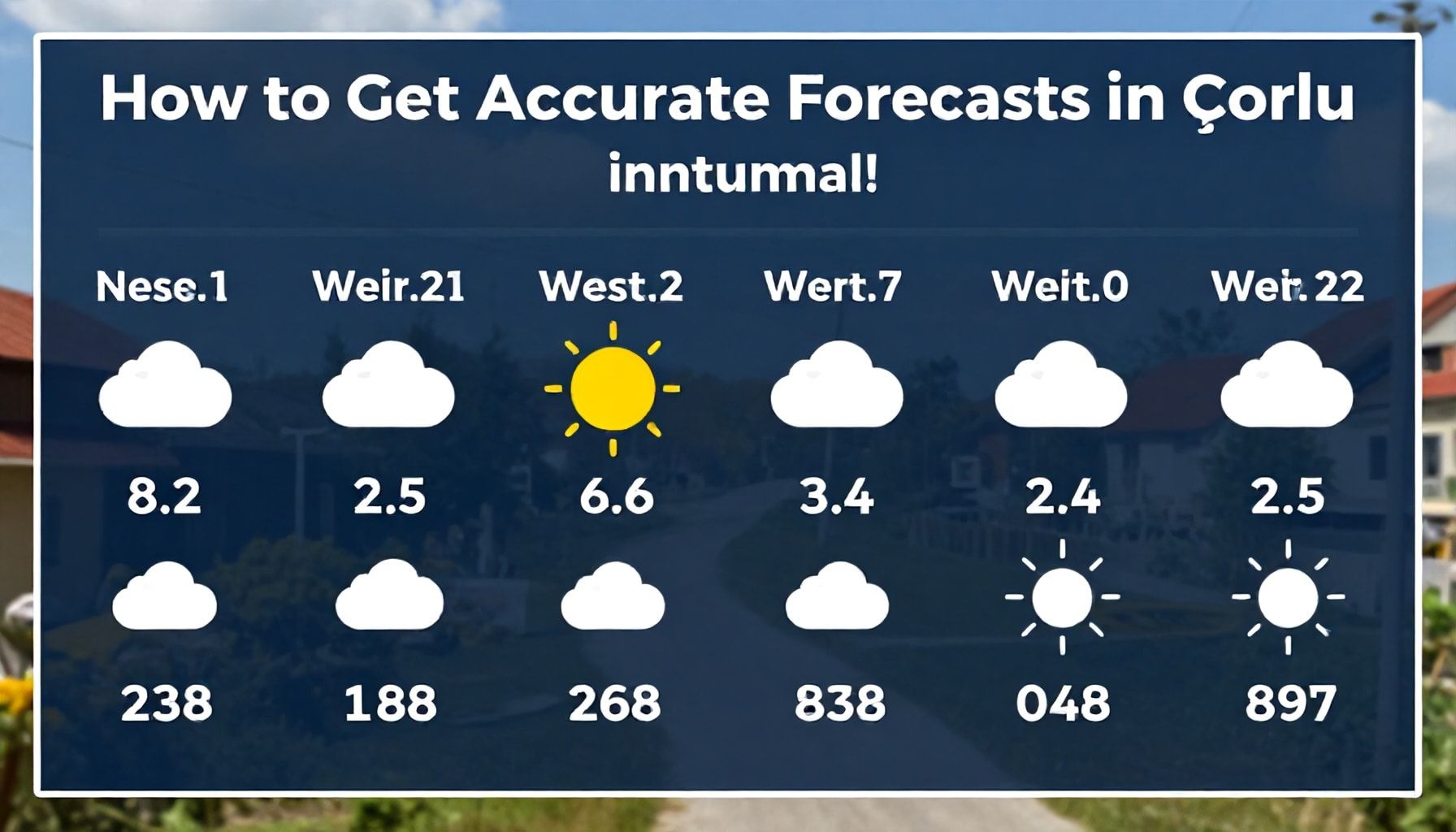 Çorlu Hava Durumu Tahminleri: Doğru Bilgi Nasıl Alınır?*