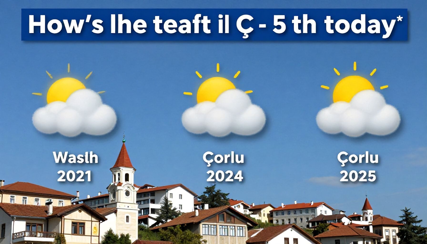 Çorlu'da Bugün Hava Nasıl? 5 Dakikada Bilirsiniz*