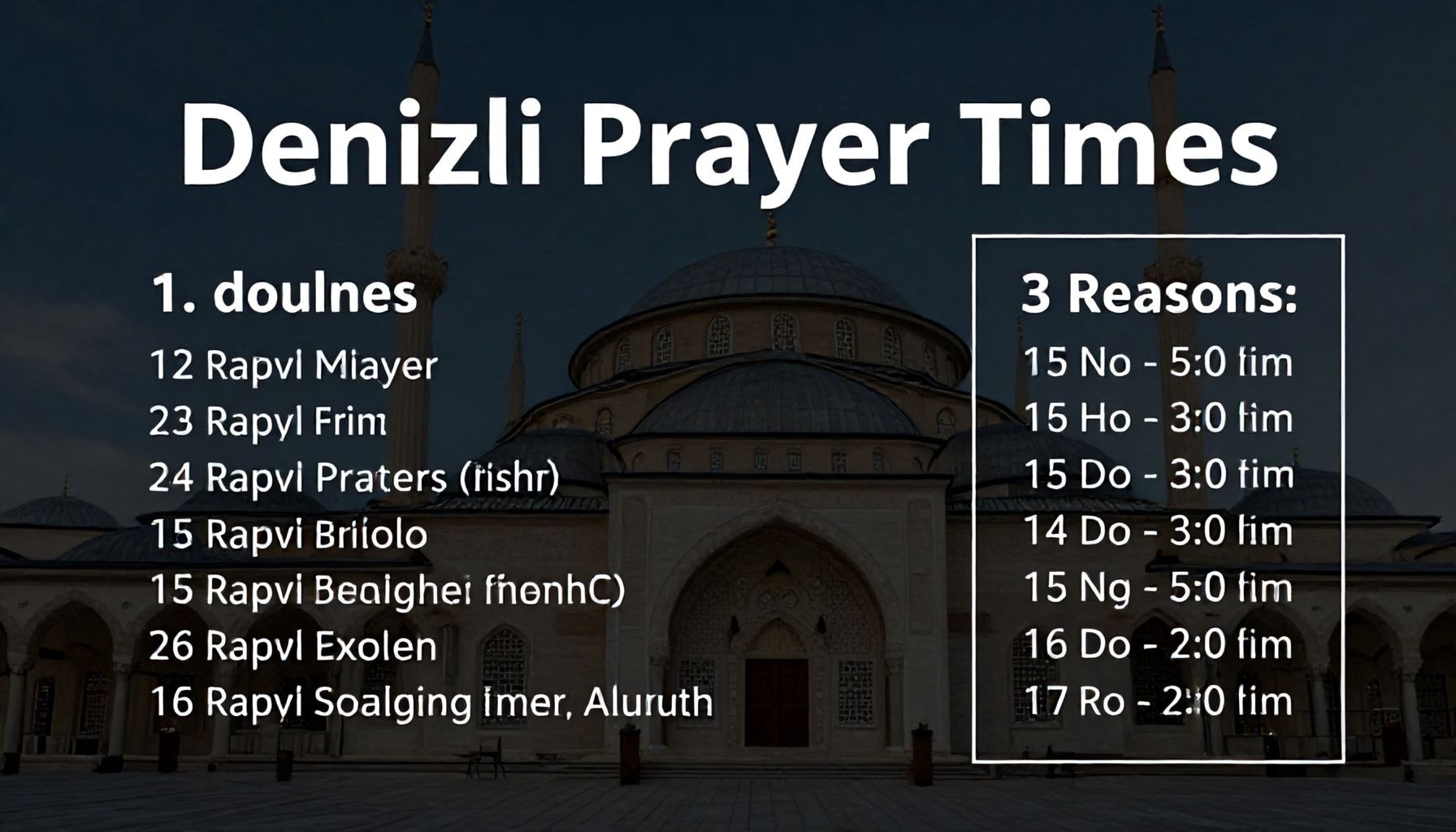 Denizli Namaz Vakitlerini Güncellemeyi Unutmayın: Bu 3 Nedenle*