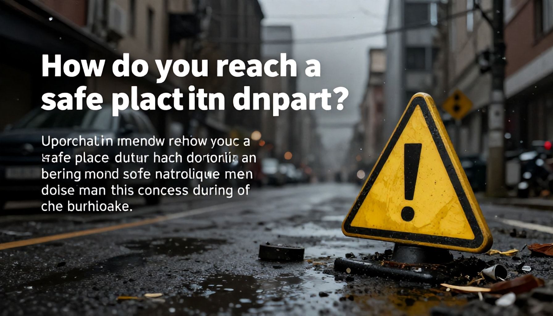 Depremde Güvenli Bir Yere Nasıl Ulaşırsınız?*