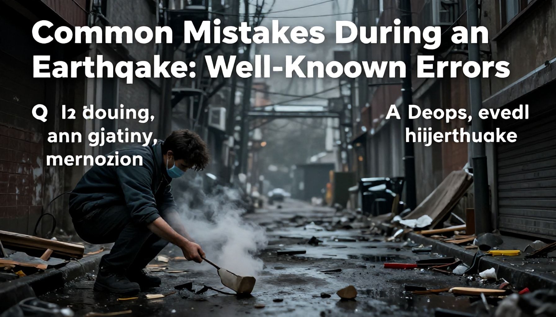 Depremde Yanlış Adımlar: Çok Bilinen Yanlışlar*