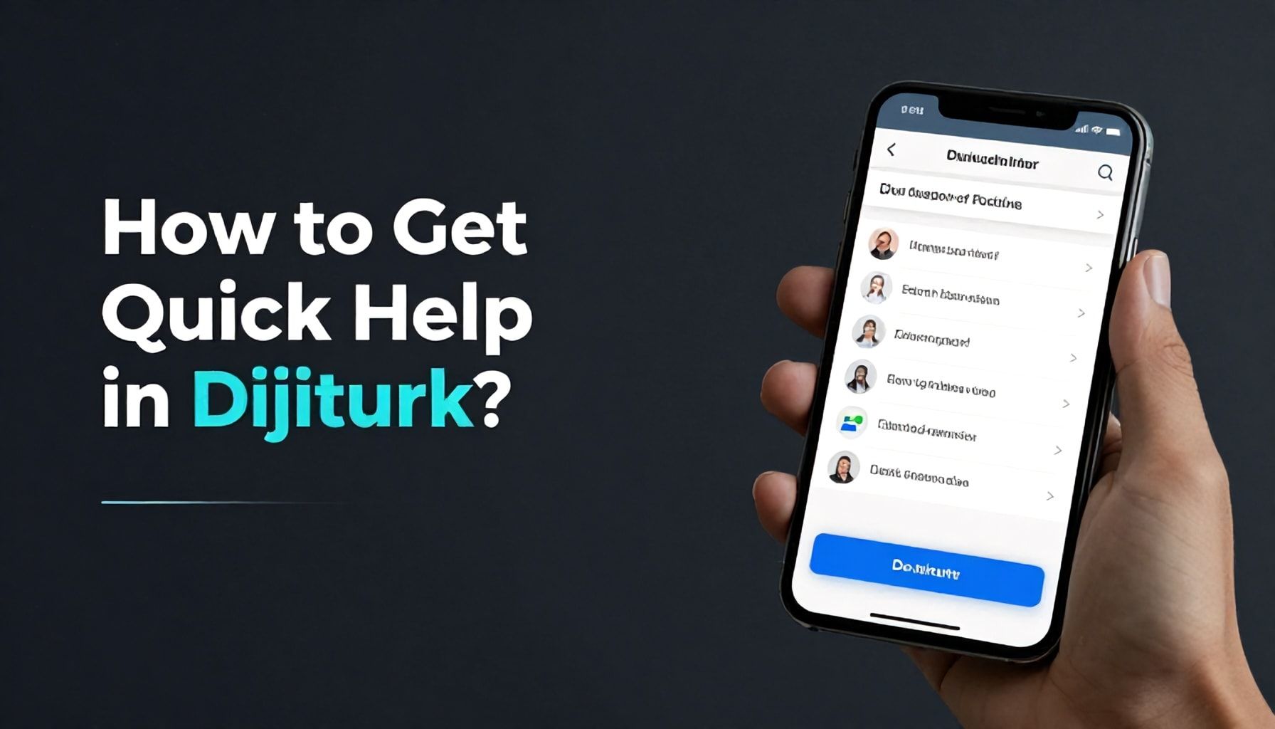 Dijiturk’te Hızlı Yardım Nasıl Alınır?*