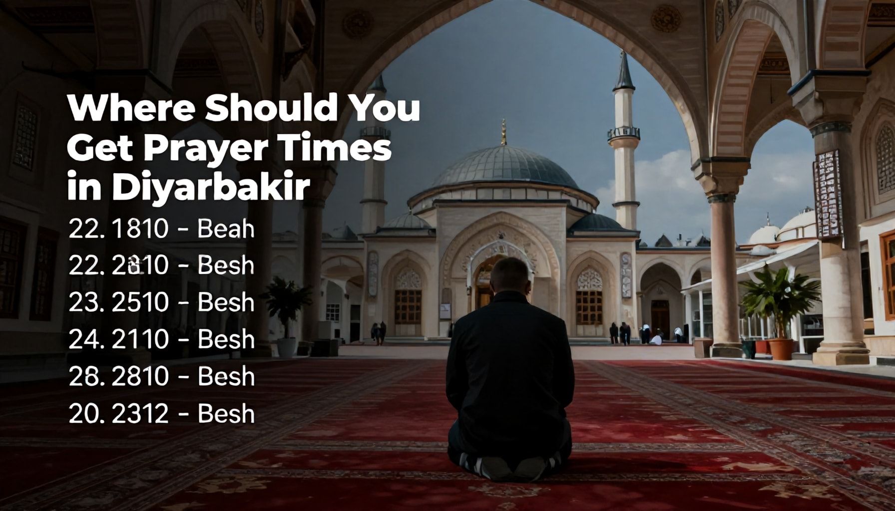 Diyarbakır'da Namaz Vakitlerini Hangi Kaynaklardan Almalısınız?*