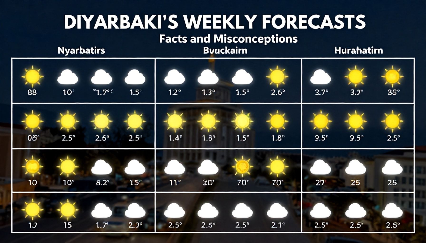 Diyarbakır'ın Haftalık Hava Tahminleri: Gerçekler ve Yanlış Anlamalar*