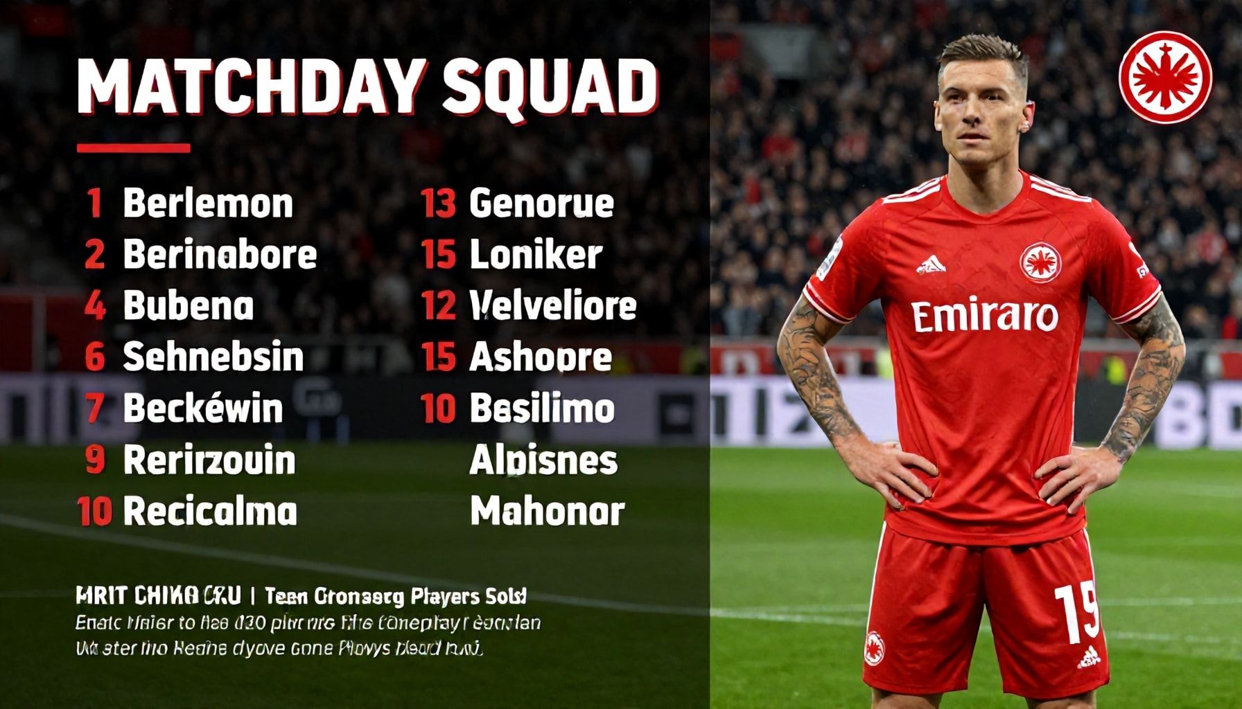 Eintracht Frankfurt'ın Maç Kadrosu: Takımın En Güçlü Oyuncuları ve Rolü*