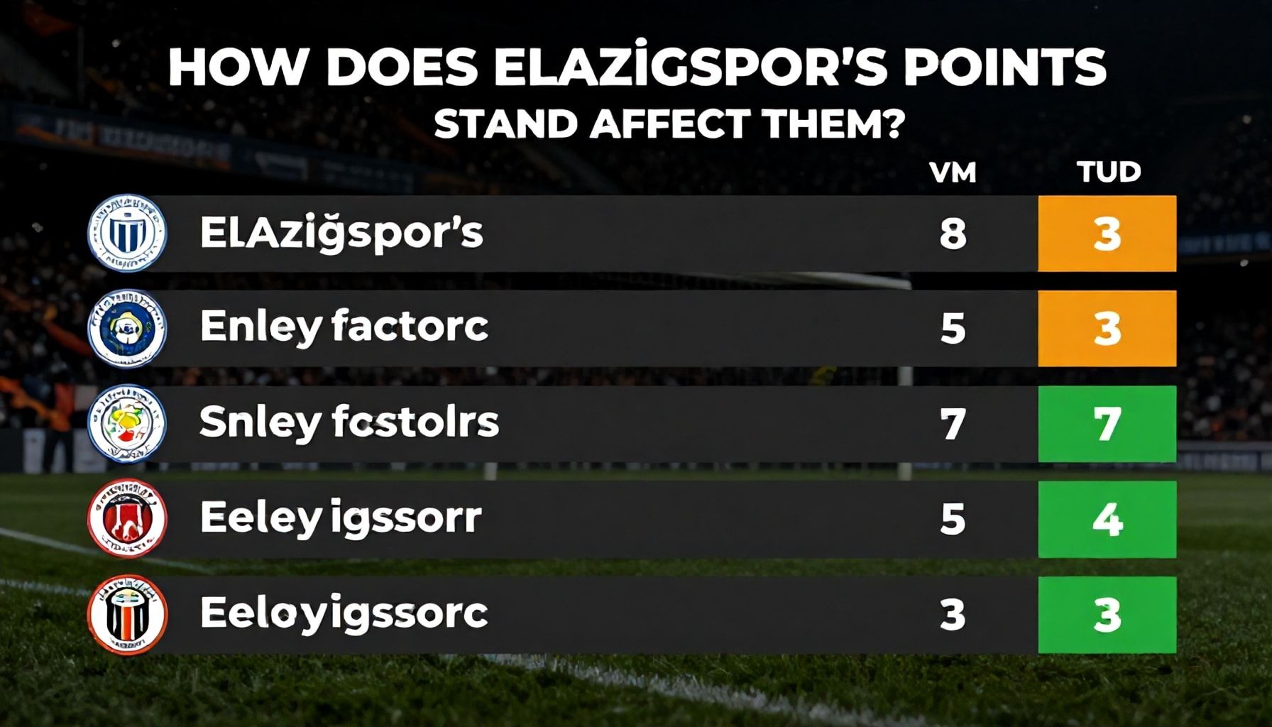 Elazığspor'un Puan Durumu Nasıl Etkiler? Takımın Performansına Etki Eden 3 Ana Faktor*