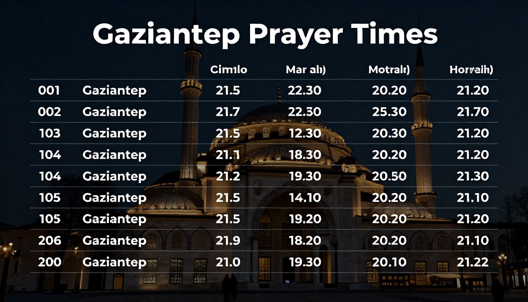 En Güvenilir Gaziantep Ezan Saatleri Kaynağı Nerede?*