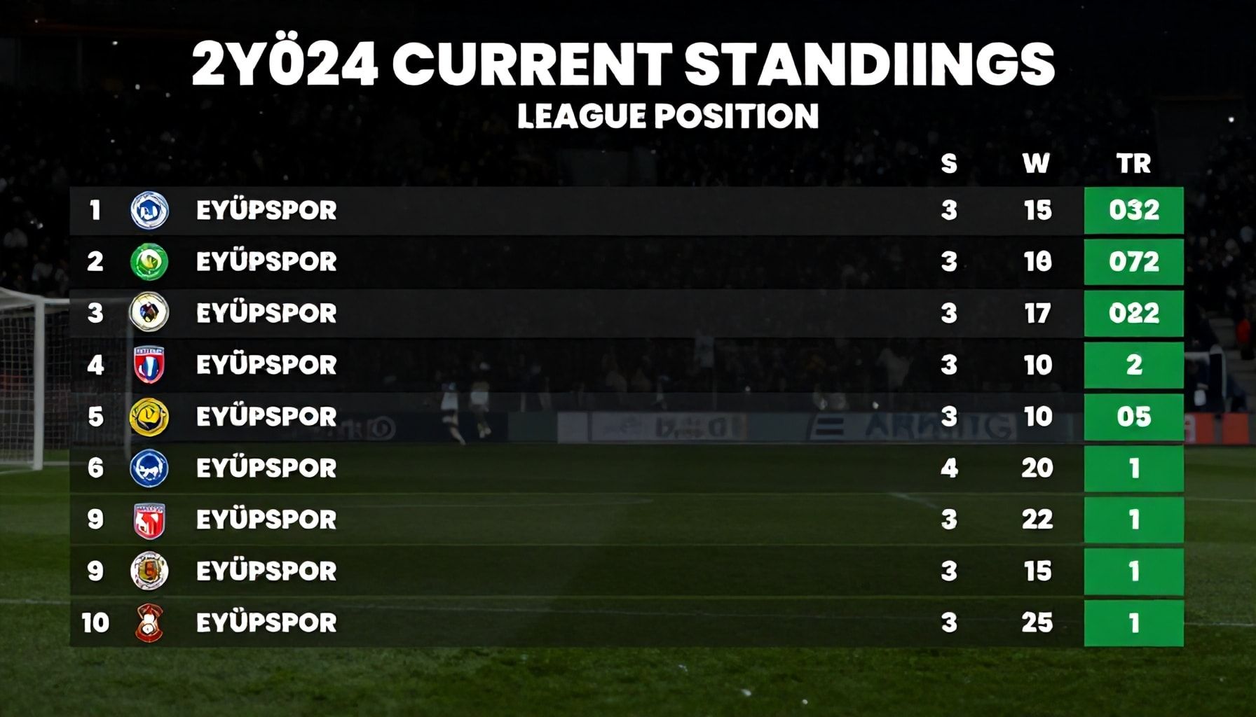 Eyüpspor'un Güncel Puan Durumu ve Ligde Yerleşimi: 2024 Sezonu Analizi*