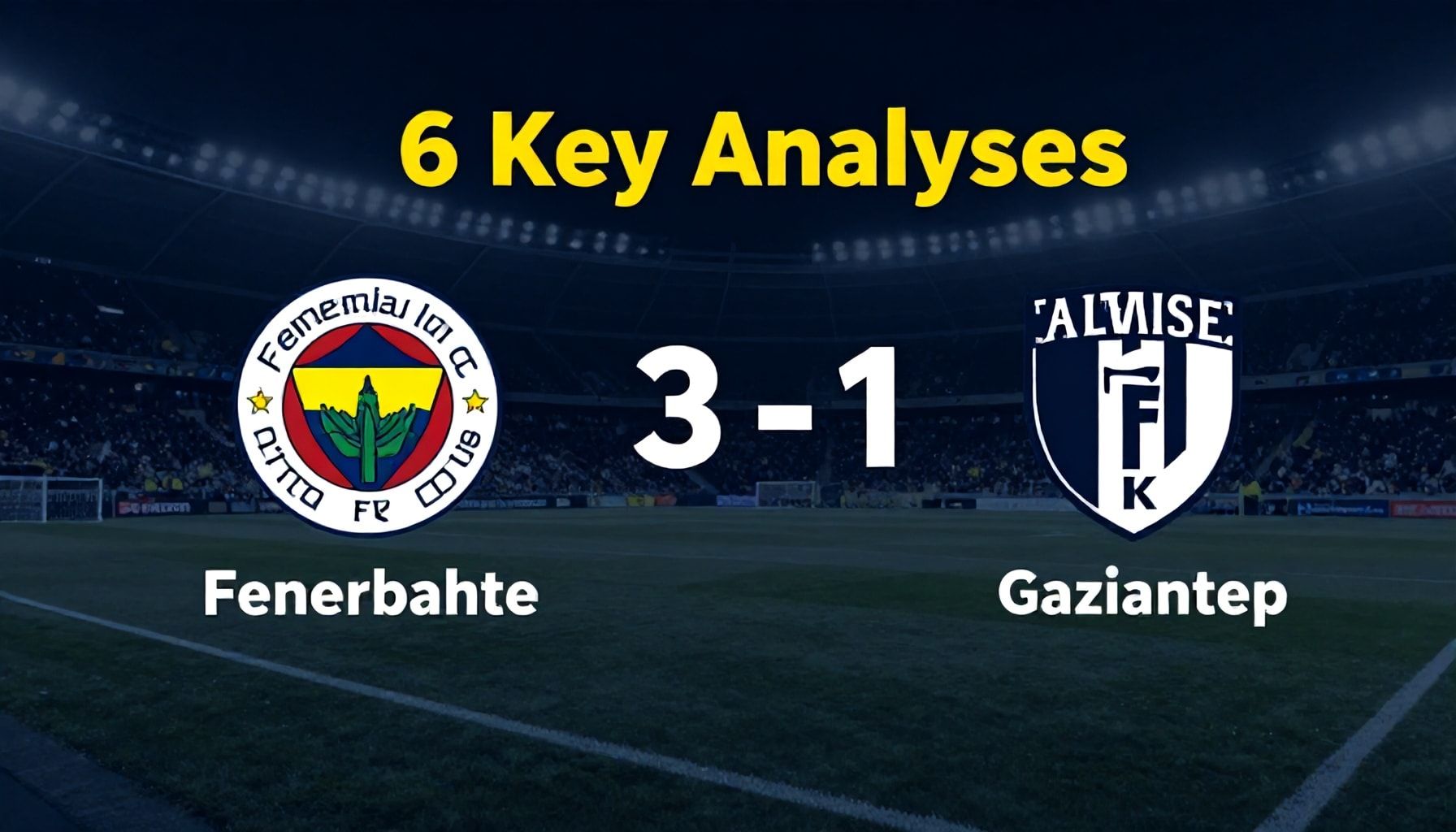 Fenerbahçe ve Gaziantep FK'nin maçında takımların performansını ve stratejilerini inceleyin: 6 Önemli Analiz*