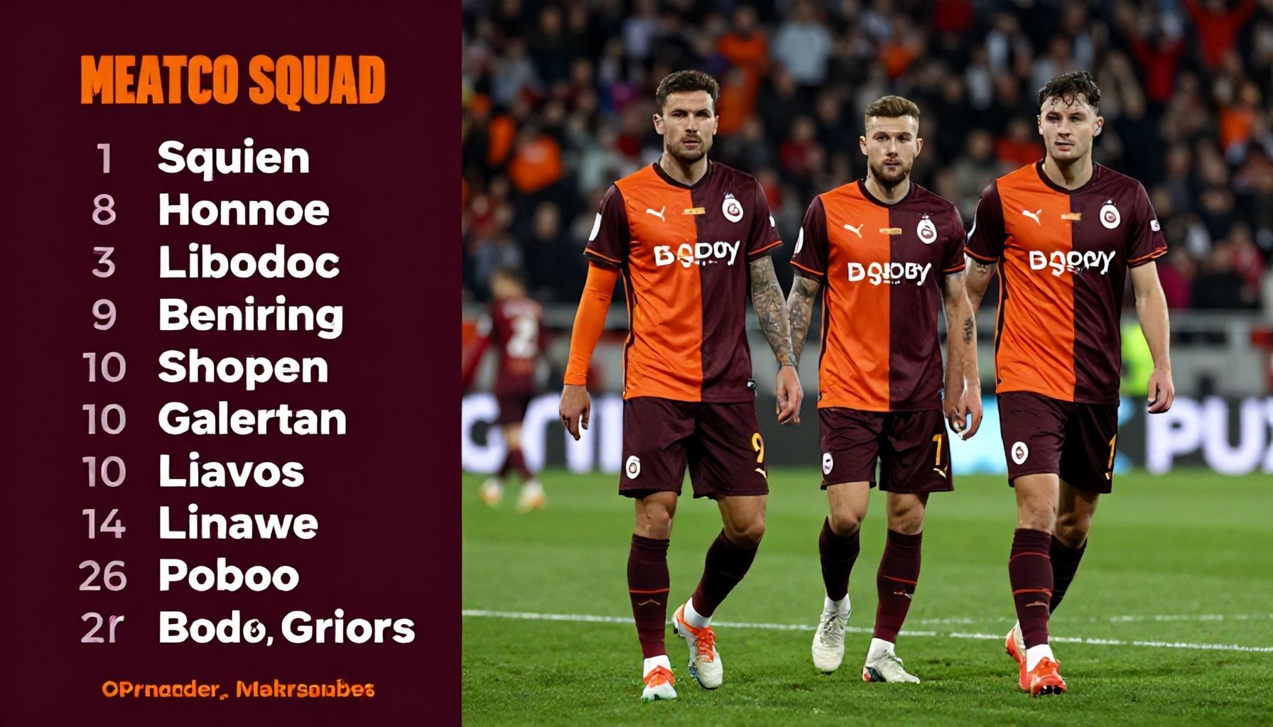 Galatasaray ve Bodø/Glimt maç kadrosu: Takımların en güçlü oyuncuları bu maçta! 1 Galatasaray ve Bodø/Glimt Maç Kadrosu: Takımların En Güçlü Oyuncuları Bu Maçta!