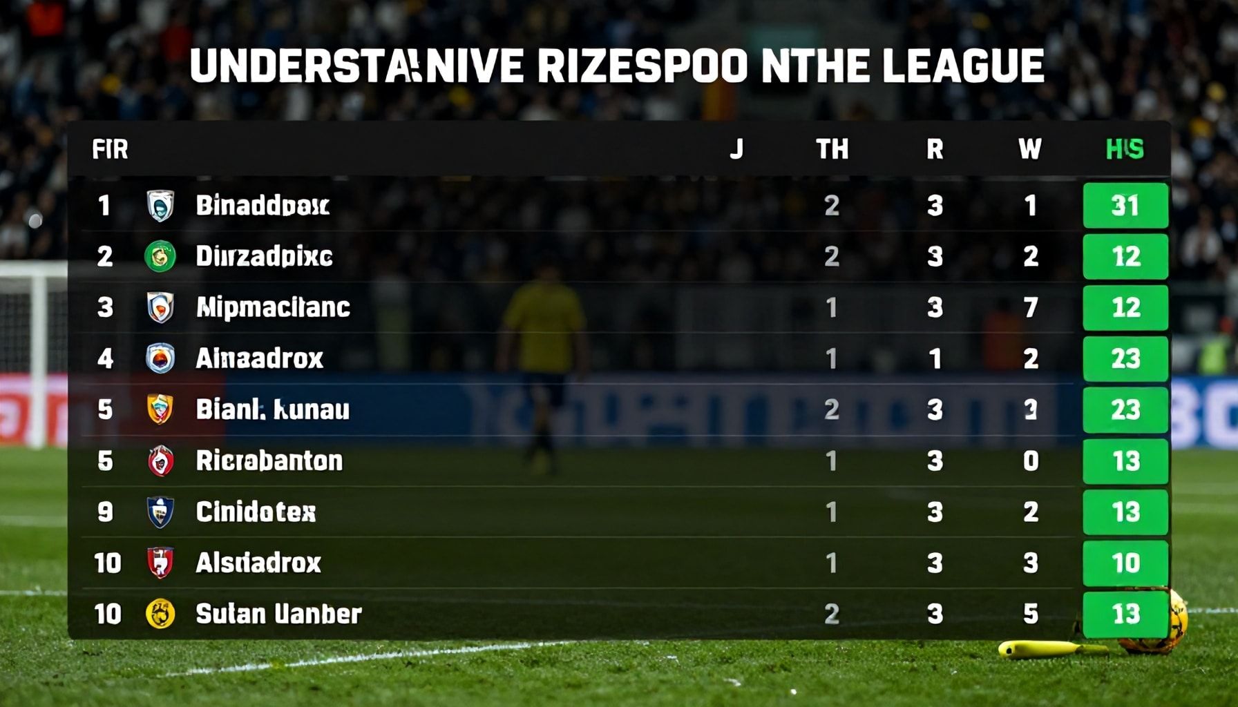 Gerçekler: Rizespor'un Puan Durumu ve Ligdeki Gerçek Yerini Anlamak*