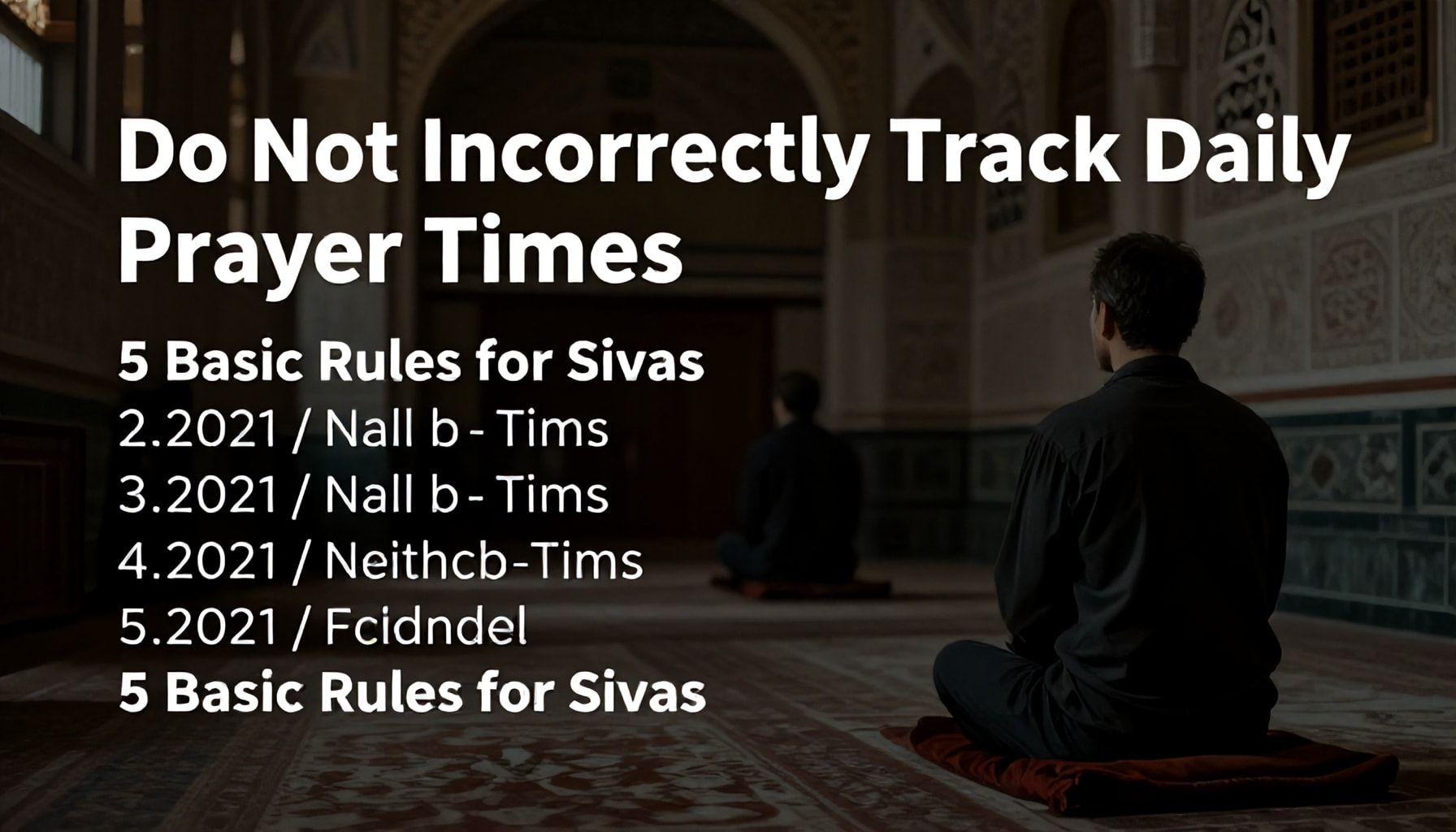 Günlük Dua Zamanlarını Hatalı Takip Etmeyin: Sivas İçin 5 Temel Kurallı"*