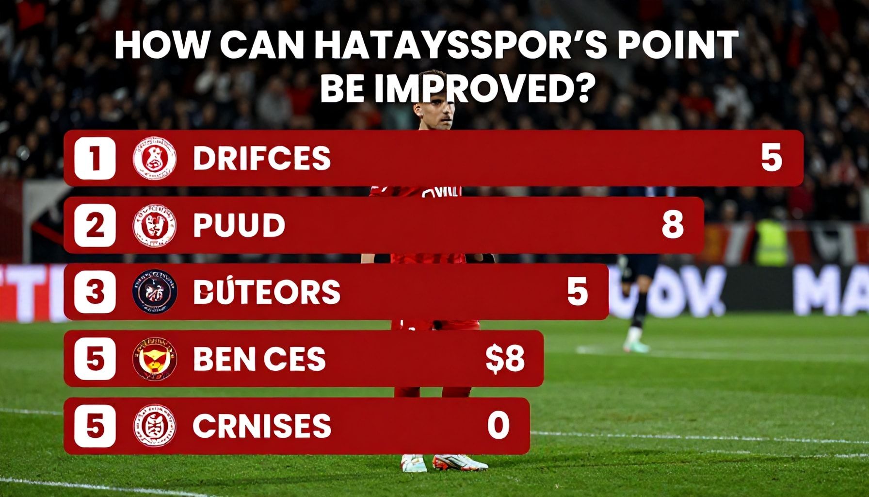 Hatayspor'un Puan Durumu Nasıl Artırılabilir?*