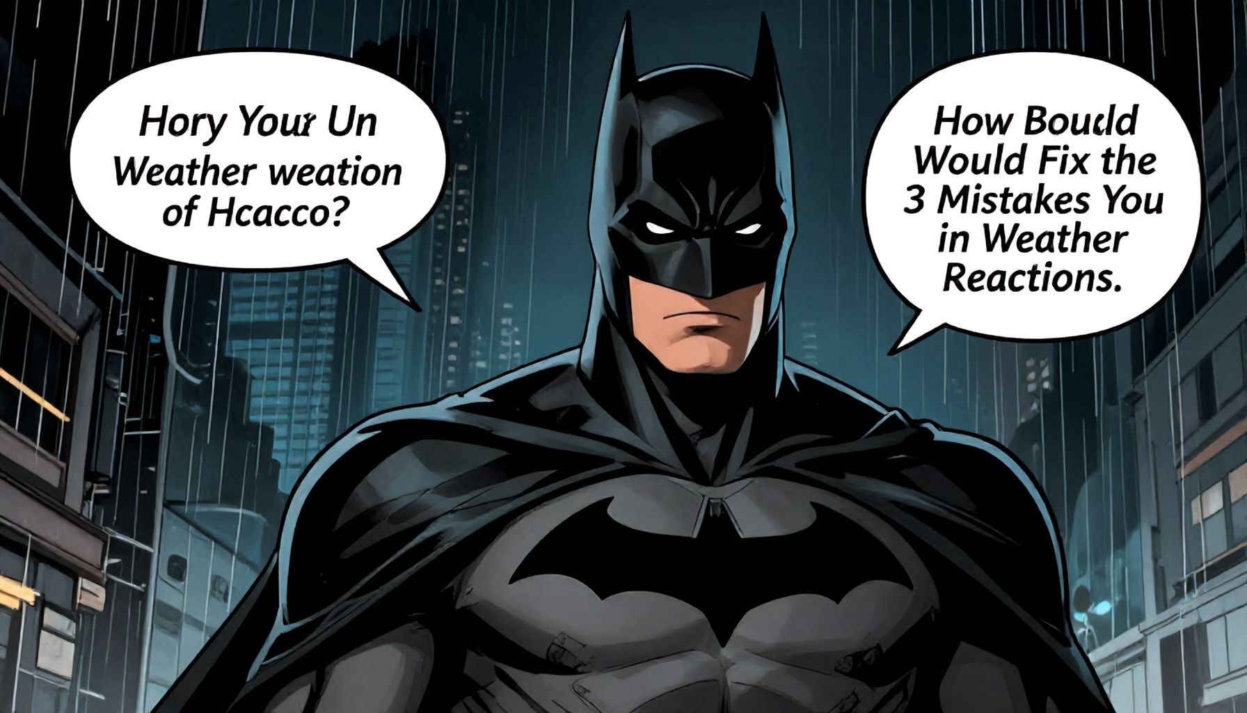 Hava Durumu Tepkilerinde Yaptığınız 3 Hatanın Batman'ın Nasıl Çözüceği?*