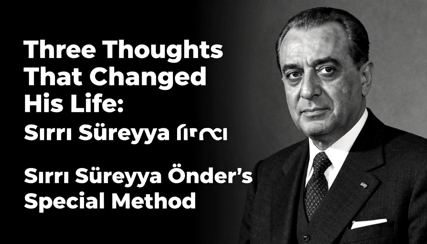 Hayatını Değiştiren 3 Düşünce: Sırrı Süreyya Önder'in Özel Yöntemi*