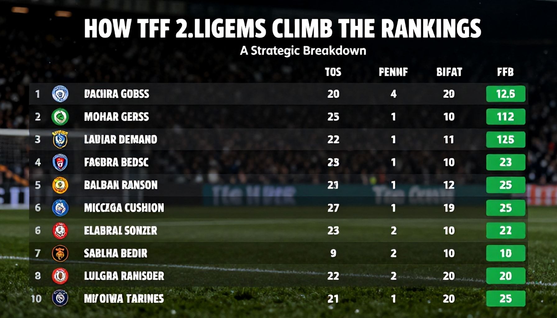 How TFF 2. Lig Teams Climb the Rankings: A Strategic Breakdown*